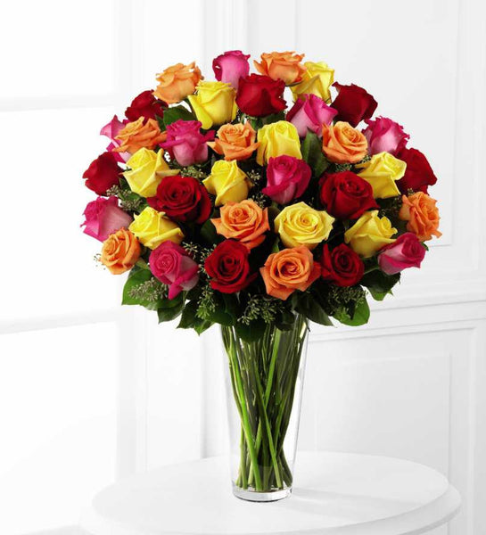 Bright Spark Rose Bouquet