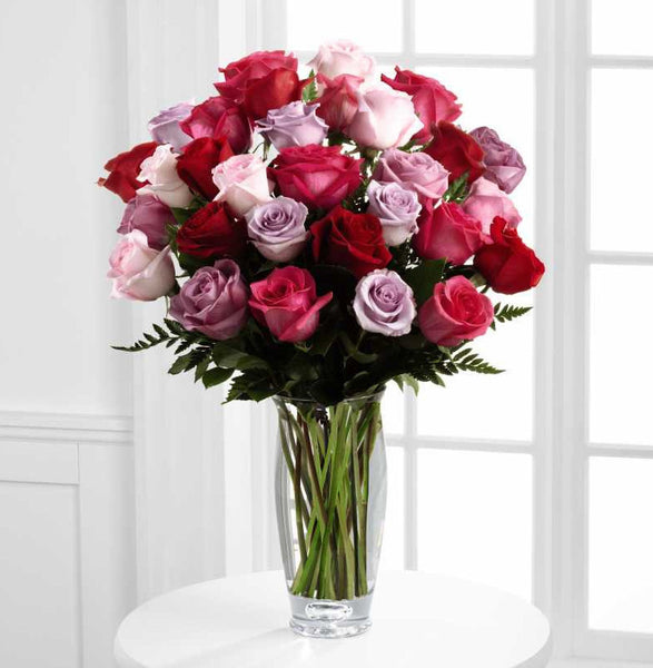 Captivating Color Rose Bouquet by Vera Wang