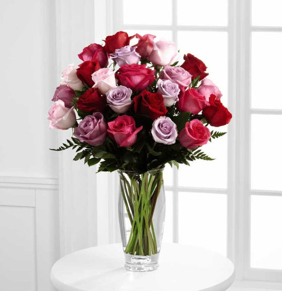 Captivating Color Rose Bouquet by Vera Wang