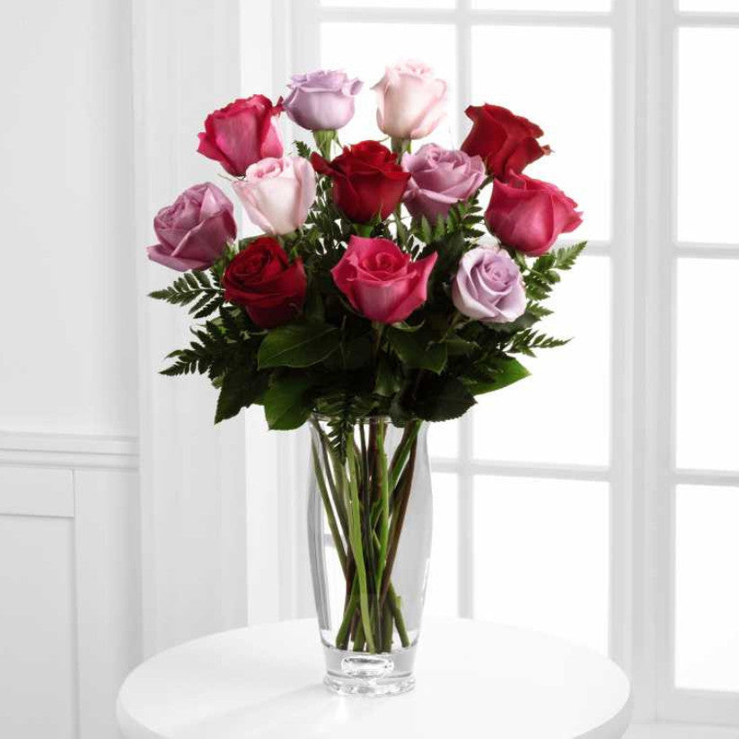Captivating Color Rose Bouquet by Vera Wang