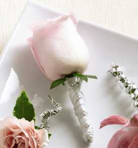 Pink Rose Boutonniere