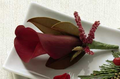 Red Calla Boutonniere