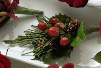 Red Berry Boutonniere