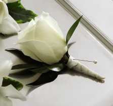 White Rose Boutonniere