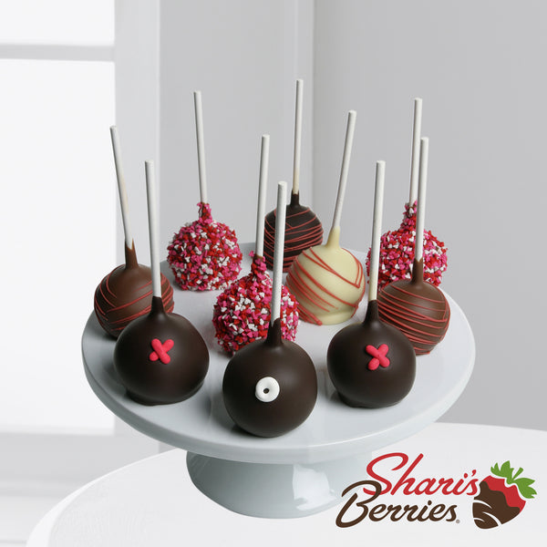 Shari's Berries Limited Edition Chocolate Dipped ™ Happy Valentine Cake Pops - 10-piece