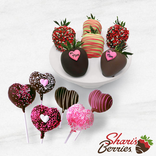 Dessert is Served Mother's Day Belgian Chocolate Dipped Berry & Cake Pop Combo