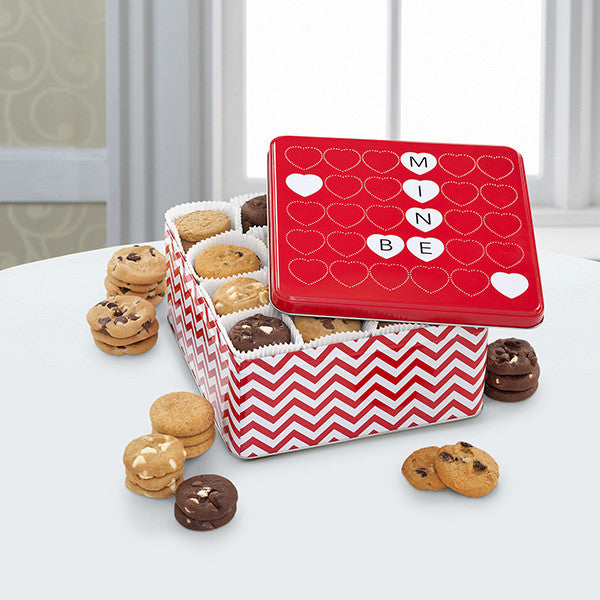 Mrs. Fields Happy Valentine's Day Tin- 96 Nibblers