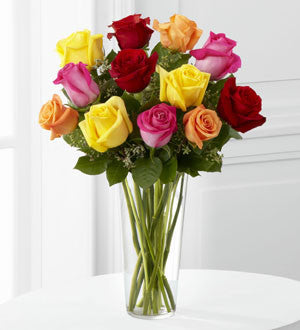 Bright Spark Rose Bouquet