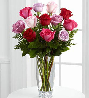 Captivating Color Rose Bouquet by Vera Wang