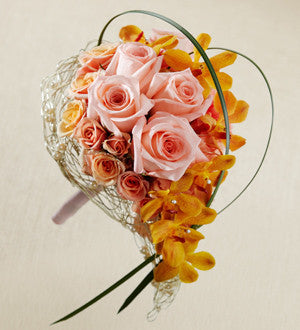 Peach Waterfall Bouquet