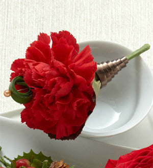 Red Carnation Boutonniere
