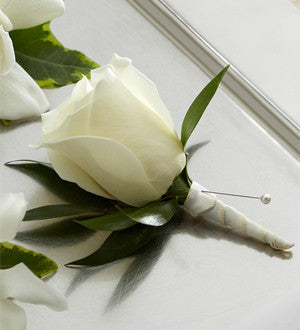 White Rose Boutonniere