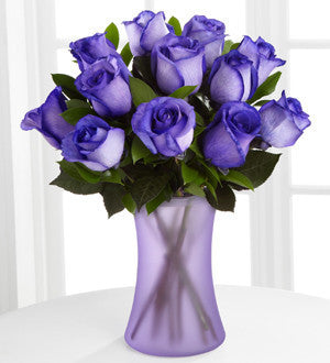 Popping Purple Fiesta Rose Bouquet - 12 Stems