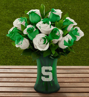 Michigan State University Spartans Rose Bouquet - 12 Stems
