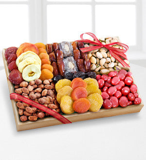 Season's Snacks Holiday Dried Fruit, Nuts & Sweets Tray -GOOD