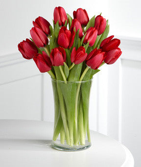 Red Carpet Ready Tulip Bouquet - 15 Stems