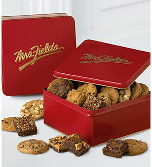 Mrs. Fields Classic Tin with Brownie and Cookie Assortment
